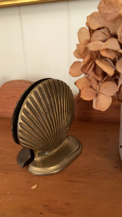 Brass Shell Bookends