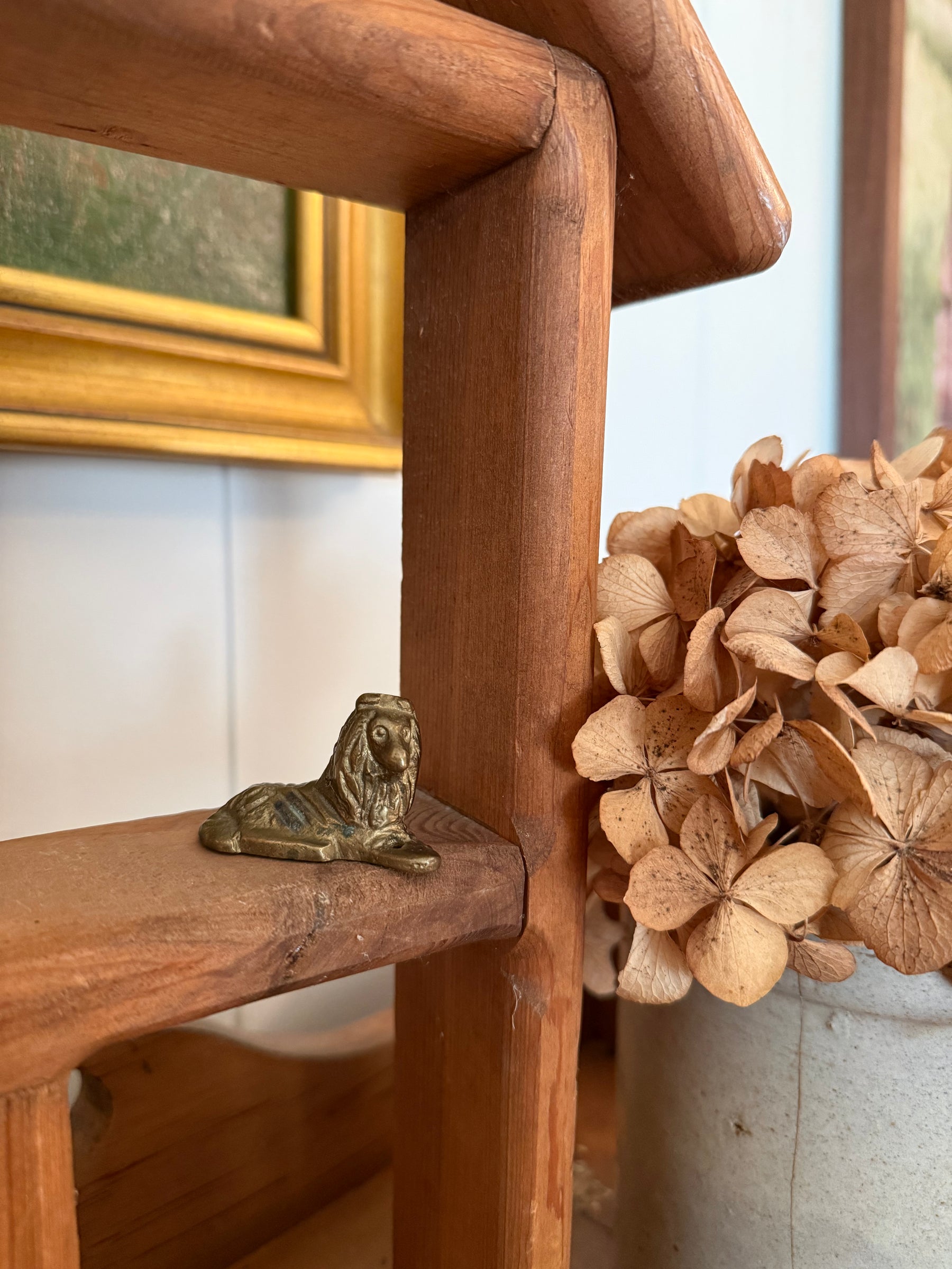 Mini Brass Laying Lion