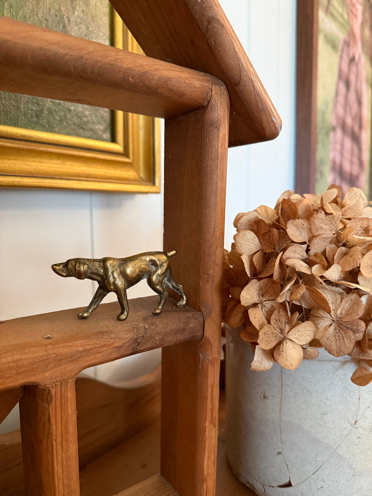 Mini Brass Hunting Dog