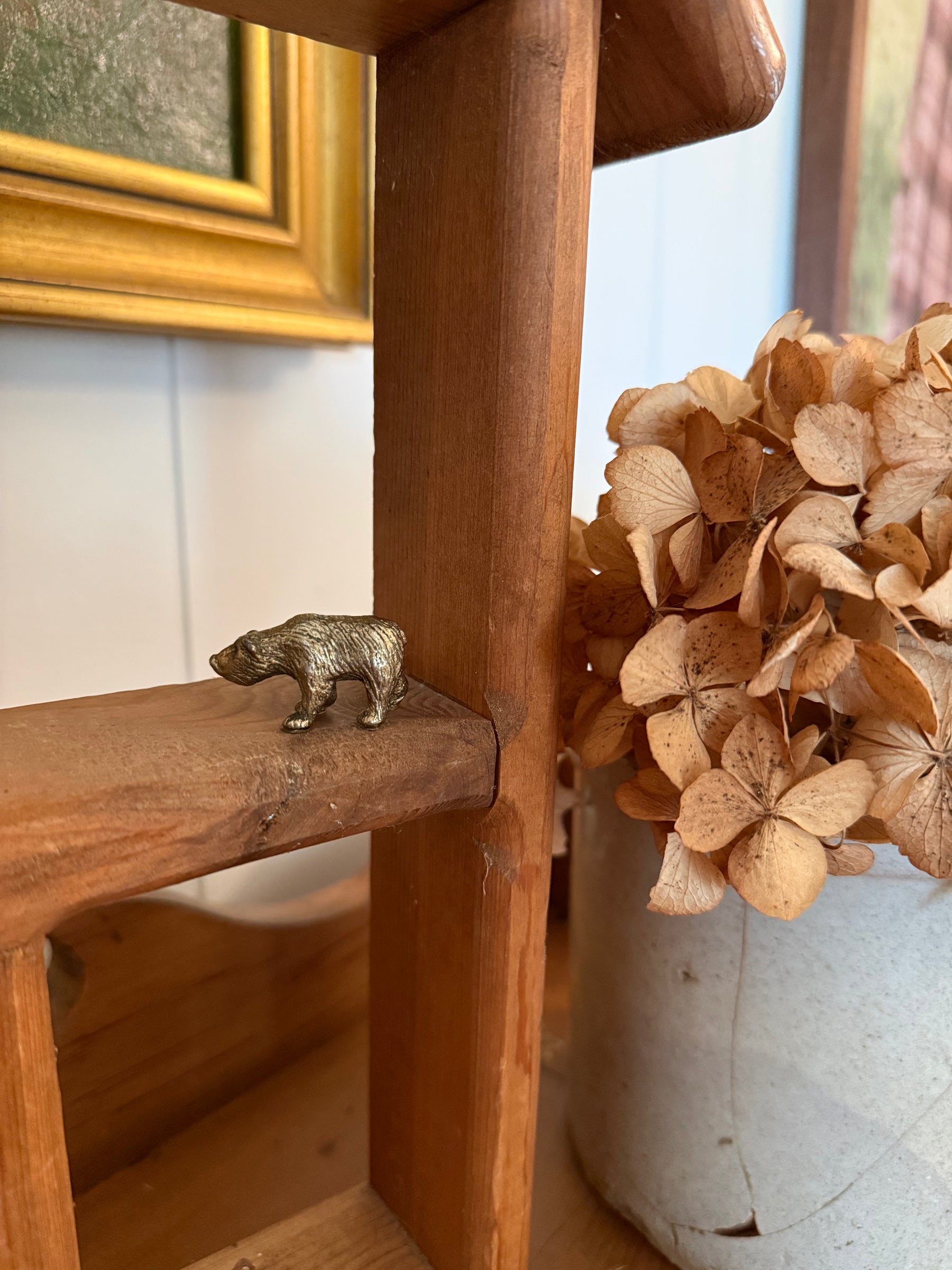 Mini Brass Grizzly Bear