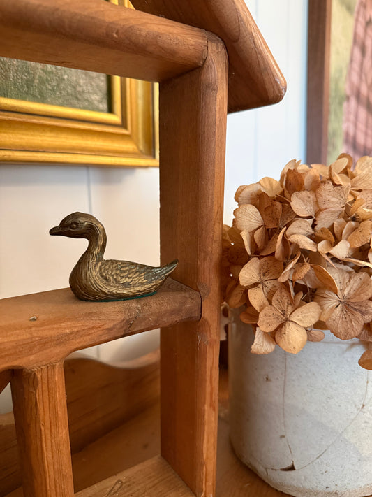 Mini Brass Duck w/ Patina