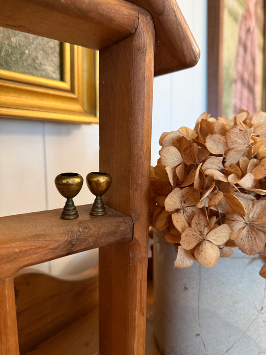 Mini Brass Thick Candlesticks