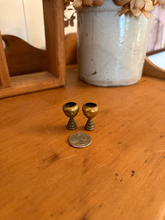 Mini Brass Thick Candlesticks