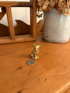 Mini Brass Sitting Dog