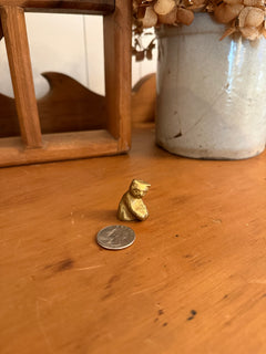 Mini Brass Cat w/ Ball