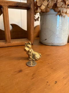Mini Brass Dog
