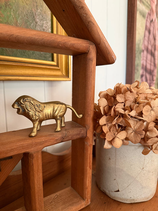 Small Brass Lion