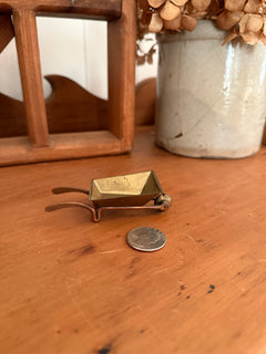 Mini Brass Wheelbarrow