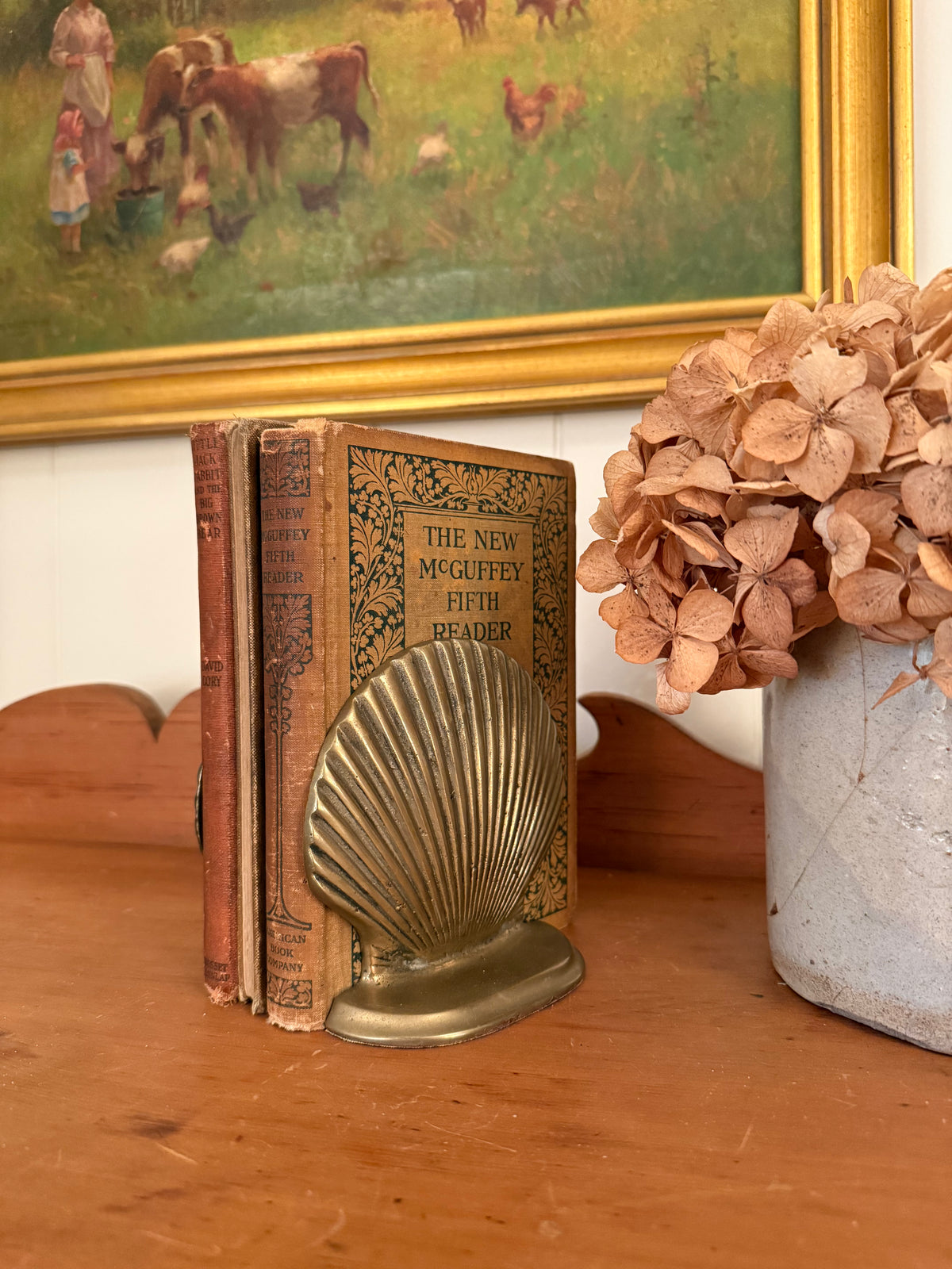 Brass Shell Bookends