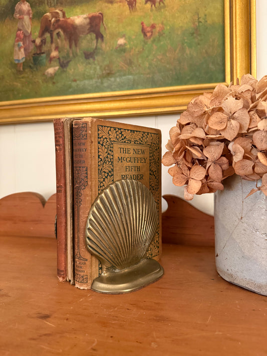 Brass Shell Bookends