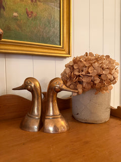 Brass Duck Bookends