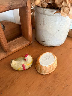 Hand painted Hen on Nest