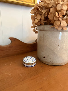 Floral Blue Trinket Box