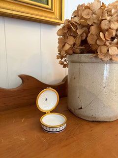 Floral Blue Trinket Box