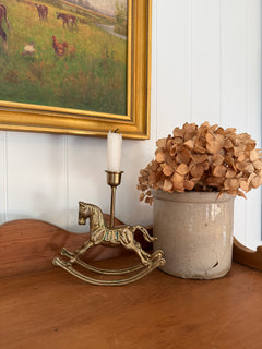 Brass Rocking Horse Candle Holder
