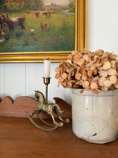 Brass Rocking Horse Candle Holder