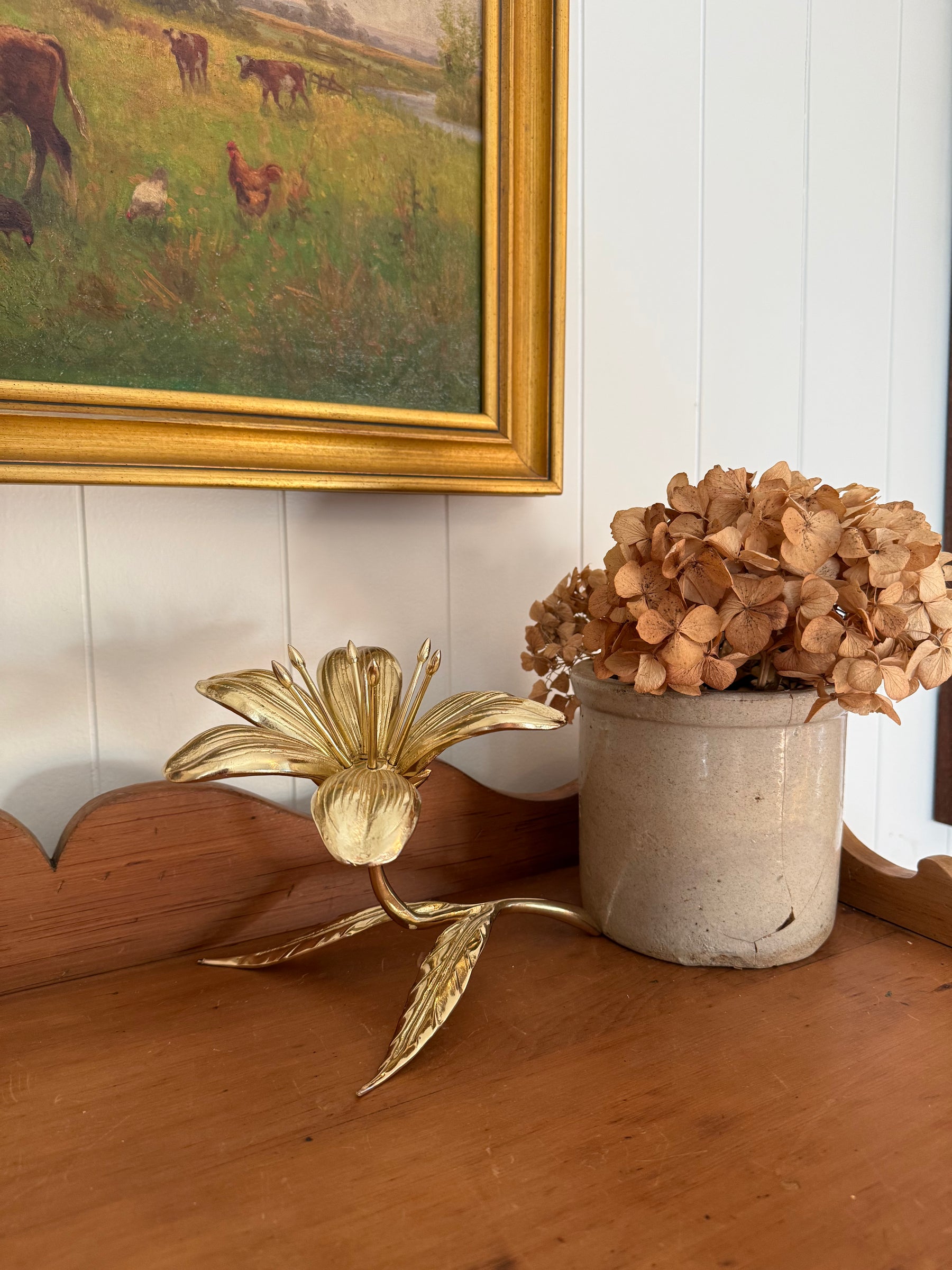 Brass Flower Ash Tray