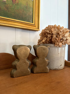 Set of Brass Teddy Bear Bookends