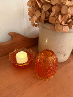 Fenton Amberina Hobnail Fairy Lamp