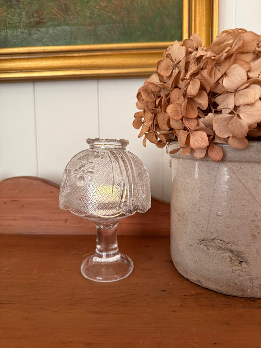 Clear Pedestal Fairy Lamp