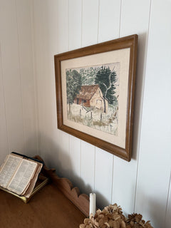 Watercolor Cottage Painting